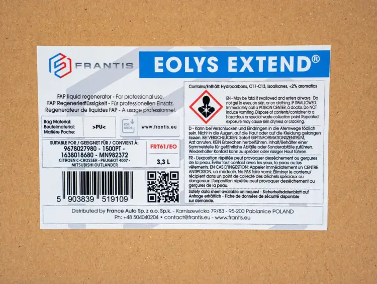 PŁYN DO FAP W WORKU 3.3L C-CROSSER/4007  4